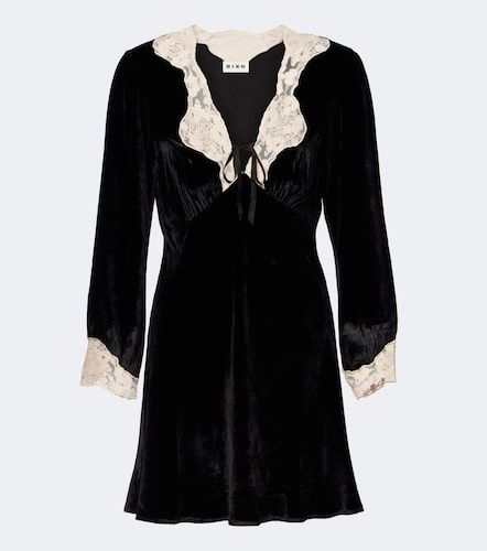 Robe Carolina en velours à dentelle - Rixo - Modalova