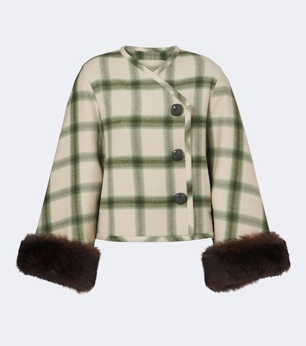 Veste en laine vierge à carreaux - Valentino Garavani - Modalova
