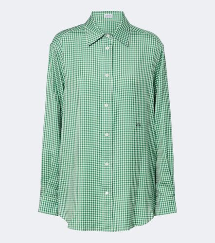 Chemise Double L en soie à carreaux - Loewe - Modalova