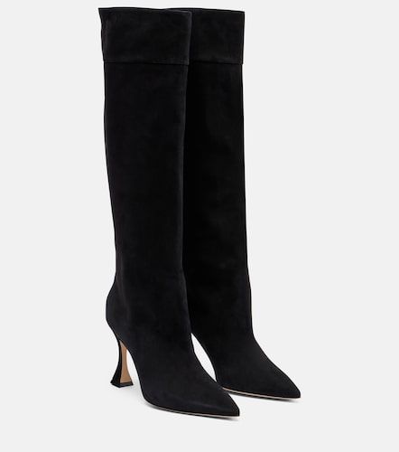 Bottes Miralone 90 en daim - Manolo Blahnik - Modalova