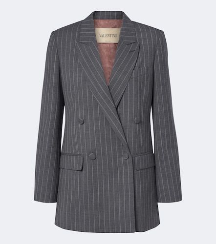 Blazer en laine vierge à rayures - Valentino Garavani - Modalova