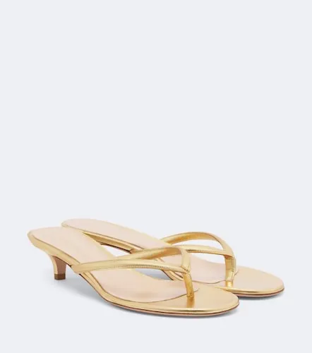 Mules Calypso en cuir métallisé - Gianvito Rossi - Modalova