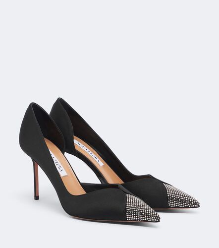 Escarpins Narcisse en satin à cristaux - Aquazzura - Modalova