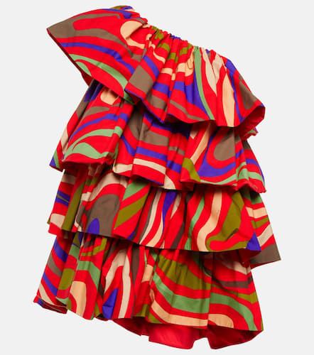Robe asymétrique imprimée en coton - Pucci - Modalova
