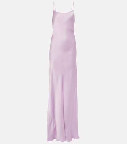 Robe longue en satin - Victoria Beckham - Modalova