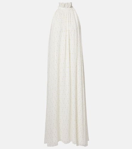 Robe longue en soie mélangée à pois - Xu Zhi - Modalova