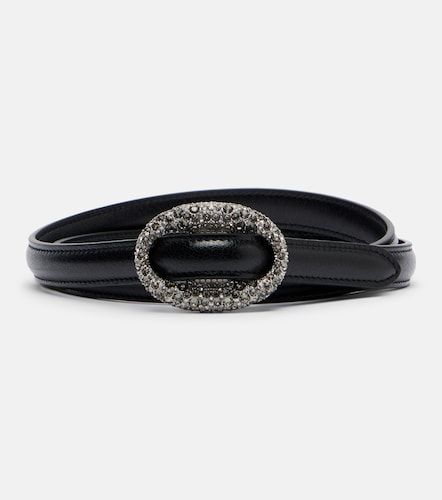 Ceinture en cuir à cristaux - Saint Laurent - Modalova