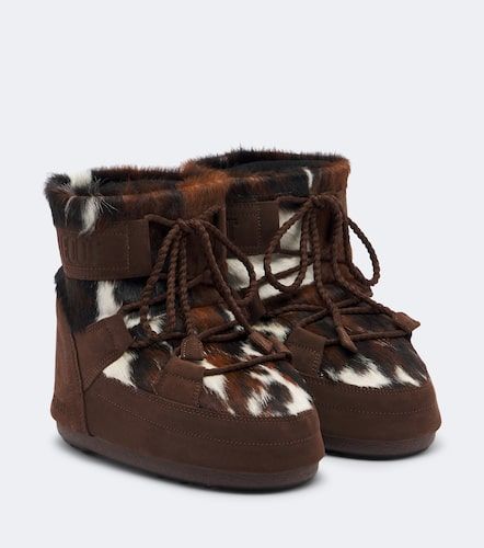 Bottines après-ski Icon Low en cuir façon poulain - Moon Boot - Modalova