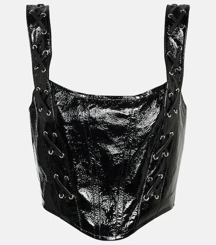 Alessandra Rich Top corset en cuir - Alessandra Rich - Modalova