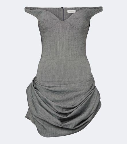 Robe en laine mélangée à motif chevrons - Magda Butrym - Modalova