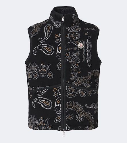 Gilet réversible à motif cachemire - Moncler - Modalova