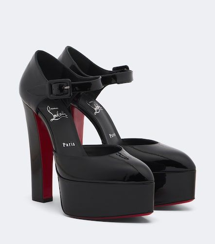 Escarpins Jenna à plateau en cuir verni - Christian Louboutin - Modalova