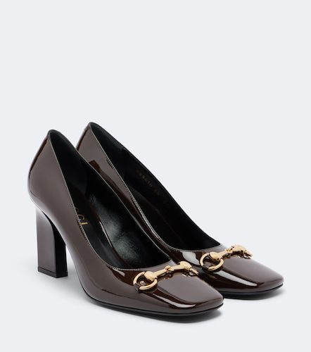 Escarpins Signora Horsebit en cuir verni - Gucci - Modalova