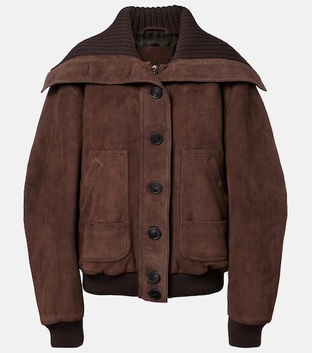 Veste bomber oversize en daim - The Attico - Modalova