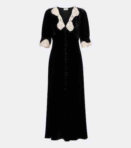 Robe midi Simone en velours à dentelle - Rixo - Modalova