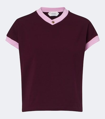 T-shirt Medusa en coton mélangé - Versace - Modalova