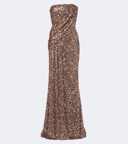Robe longue bustier à sequins - Elie Saab - Modalova