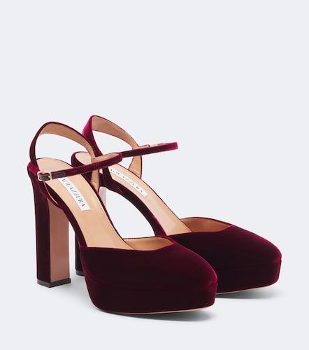 Escarpins à plateforme Amira en velours - Aquazzura - Modalova