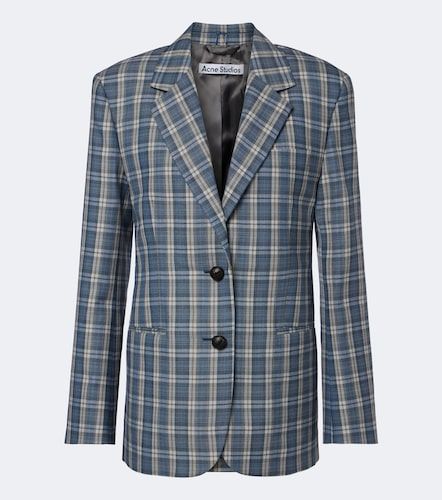 Blazer en laine à carreaux - Acne Studios - Modalova