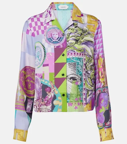 Chemise Medusa en soie à imprimé - Versace - Modalova