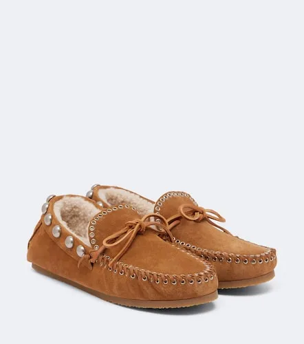Mocassins Fitza en daim et shearling - Isabel Marant - Modalova