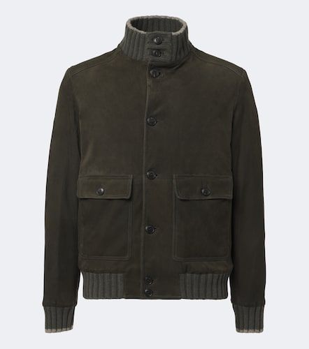 Veste bomber en daim et cachemire - Fedeli - Modalova