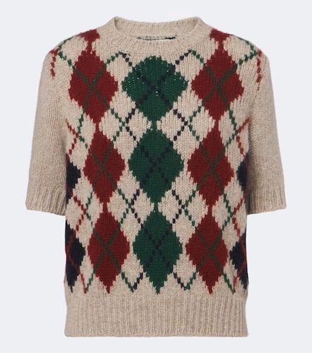 Pull Lisa en cachemire et mohair à motif argyle - Khaite - Modalova