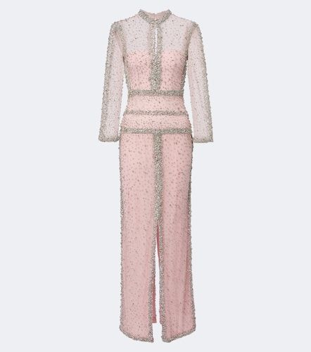 Robe longue Belina en tulle à ornements - Costarellos - Modalova