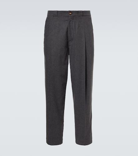 Pantalon fuselé en laine, coton et soie - Brunello Cucinelli - Modalova