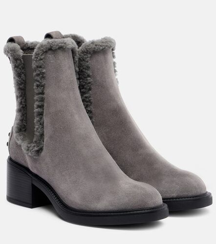 Bottines 60 en daim et shearling - Tod's - Modalova