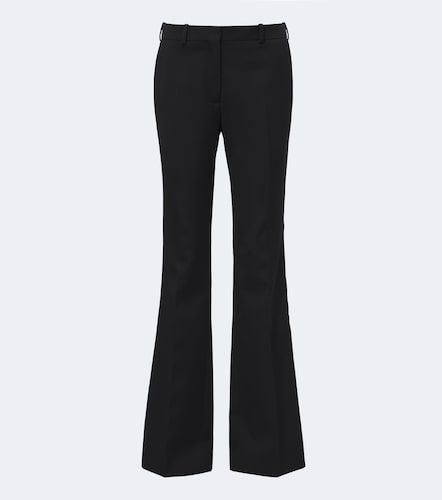 Pantalon évasé en laine vierge - Balmain - Modalova