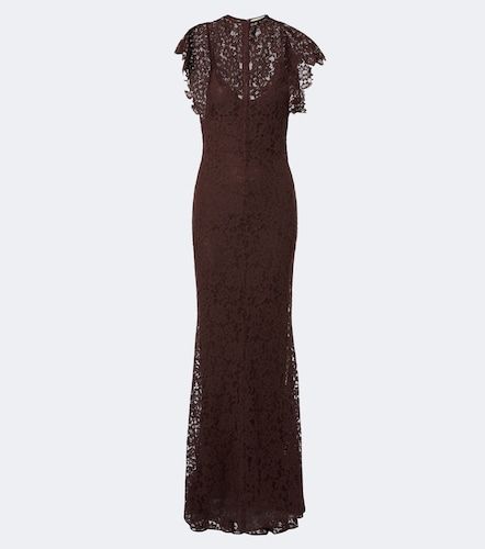 Robe longue Laia en coton mélangé et dentelle - De La Vali - Modalova