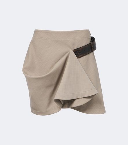 Mini-jupe Intrecciato en laine - Bottega Veneta - Modalova