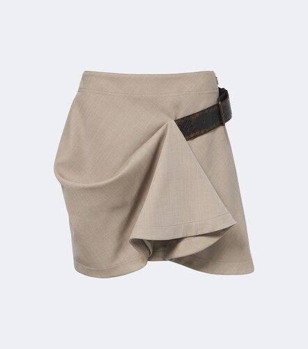Mini-jupe Intrecciato en laine - Bottega Veneta - Modalova