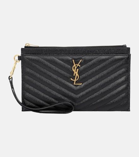 Pochette Monogram Large en cuir - Saint Laurent - Modalova
