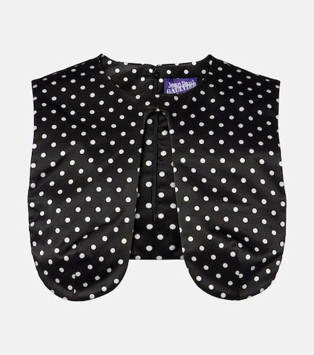 Crop top en soie à pois - Jean Paul Gaultier - Modalova