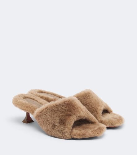 Mules Taylor en shearling - Amina Muaddi - Modalova
