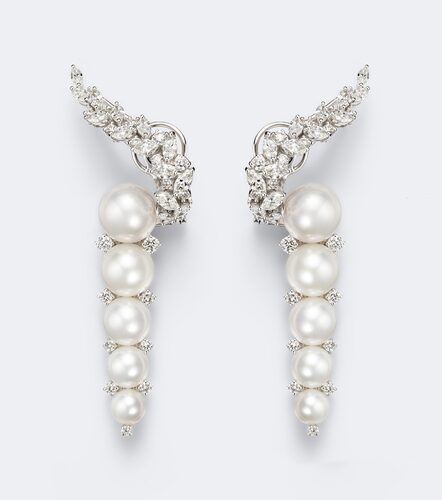 Boucles d'oreilles Pearlescent en or 18 ct, diamants et perles - Yeprem - Modalova
