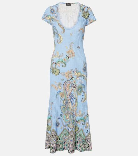 Robe midi en coton mélangé à imprimé - Etro - Modalova