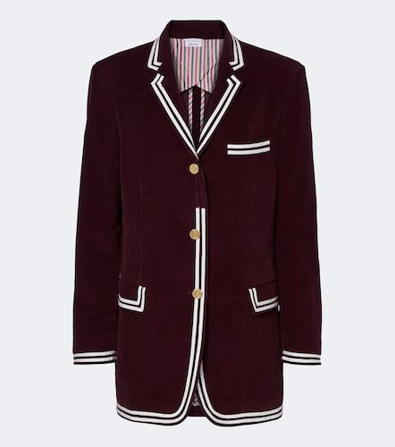 Blazer en velours côtelé de coton - Thom Browne - Modalova