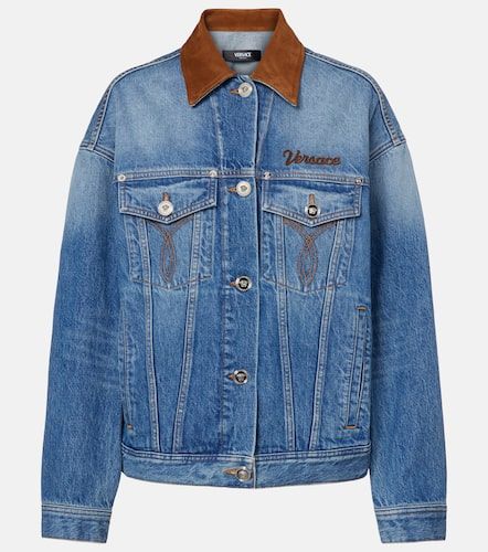Versace Veste en jean Trucker - Versace - Modalova