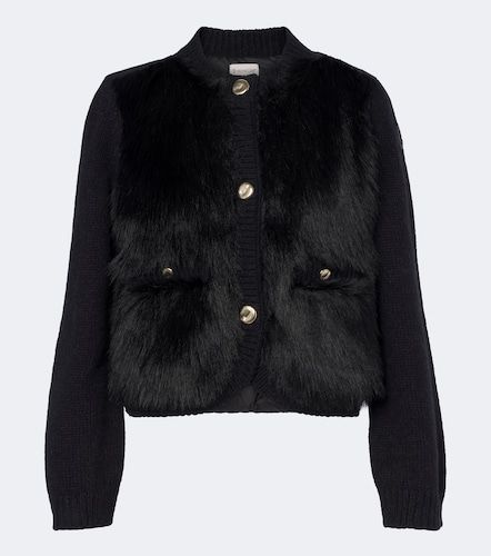 Cardigan en alpaga et laine mélangés - Moncler - Modalova