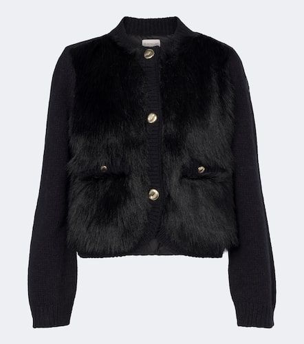 Cardigan en alpaga et laine mélangés - Moncler - Modalova
