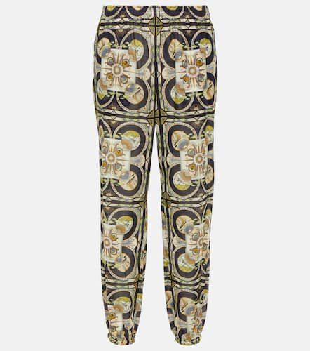 Pantalon tapered imprimé en coton - Tory Burch - Modalova