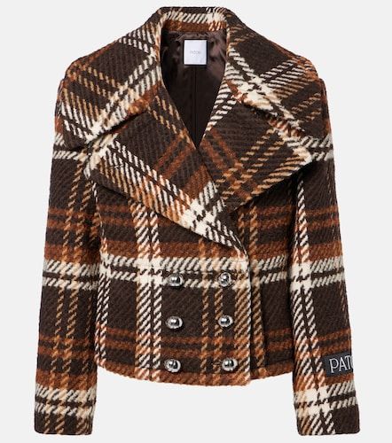 Veste en laine mélangée à carreaux - Patou - Modalova
