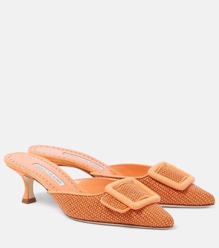 Mules Maysale 50 en raphia - Manolo Blahnik - Modalova