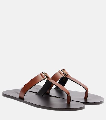 Tongs Cassandre en cuir - Saint Laurent - Modalova