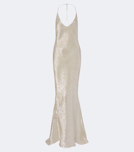 Robe longue en lamé de soie mélangée - Tom Ford - Modalova