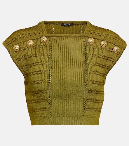 Balmain Top raccourci à ornements - Balmain - Modalova