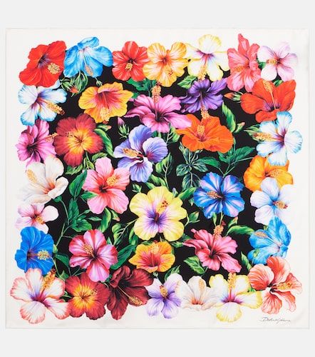 Foulard en soie à fleurs - Dolce&Gabbana - Modalova